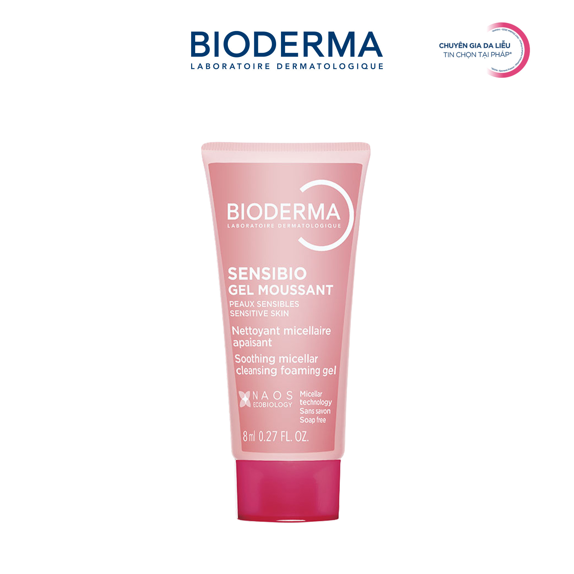[QUÀ TẶNG KHÔNG BÁN] Gel rửa mặt tạo bọt cho da nhạy cảm Bioderma Sensibio Gel Moussant - 8ml