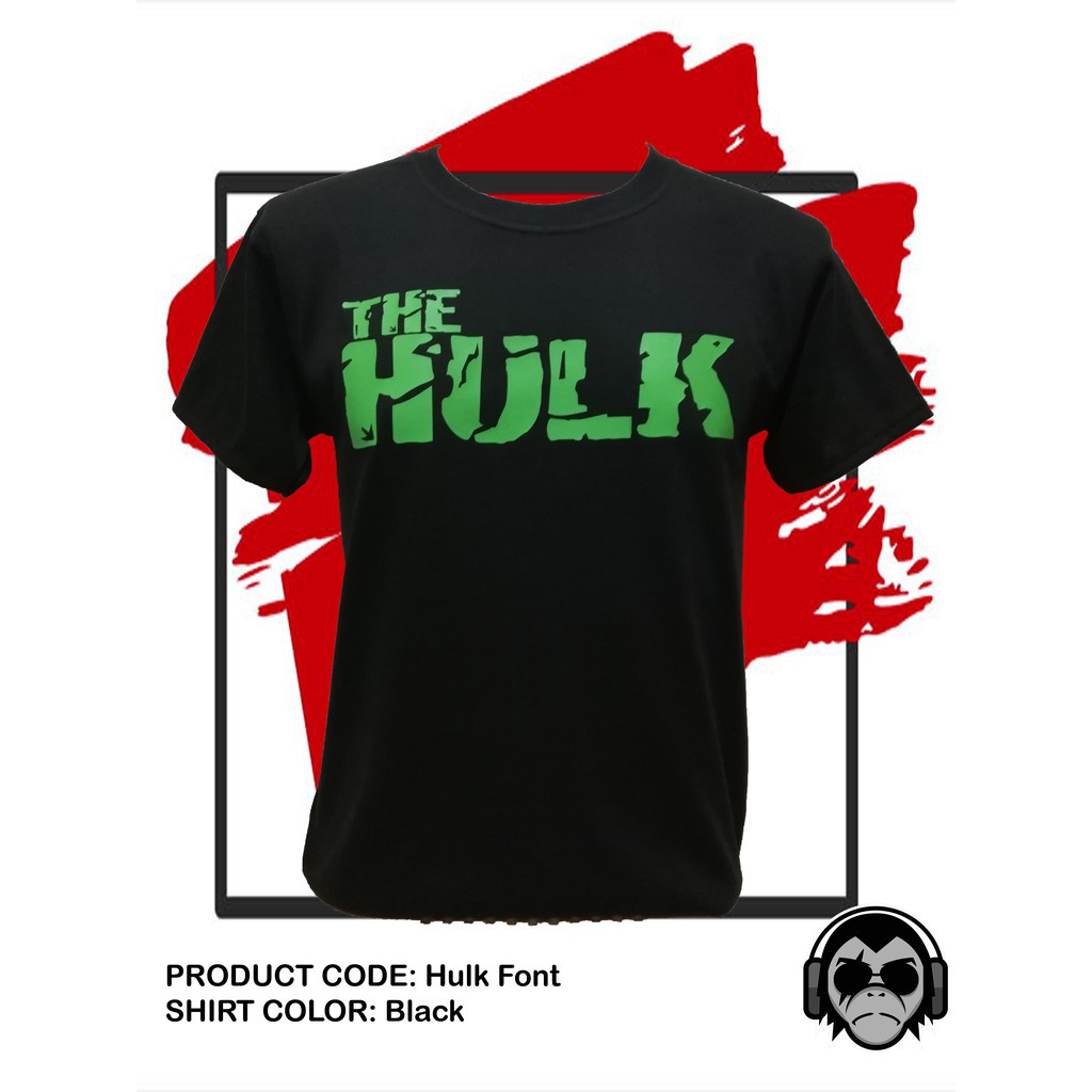Áo thun HULK FONT marvel character inspired shirt unisex đẹp