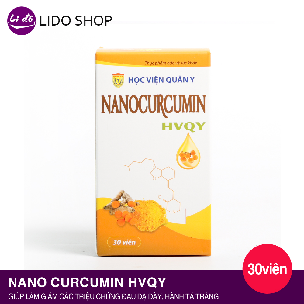 [HCM]Viên uống Nano Curcumin HVQY (hộp 30 viên)