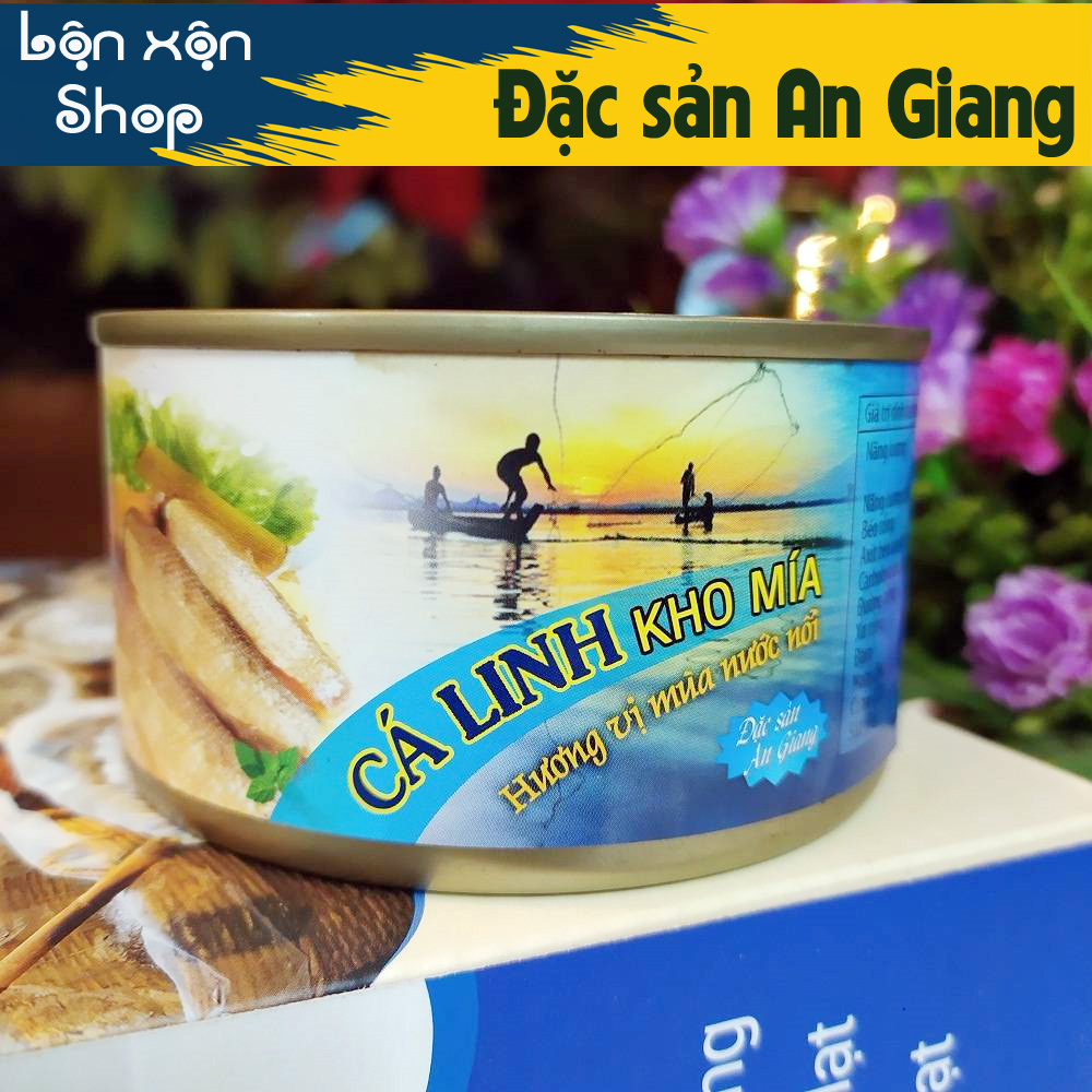 [ĐẶC SẢN AN GIANG] Cá linh kho mía mềm xương (không chất bảo quản, kho mềm ăn luôn xương, hương vị quê nhà) hiệu Antesco An Giang - HSD 24 tháng, sản phẩm cam kết còn trên 18 thàng hạn dùng khi đến tay khách