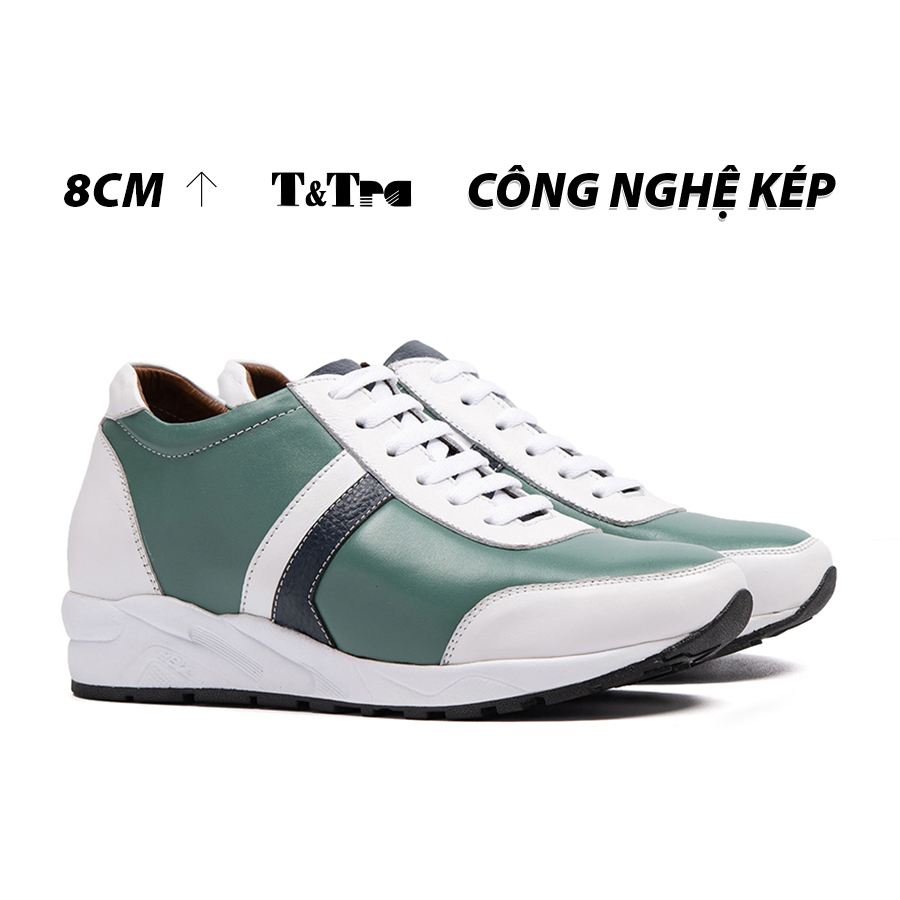 Giày cao nam t&tra t29 xanh ngọc cao 8cm