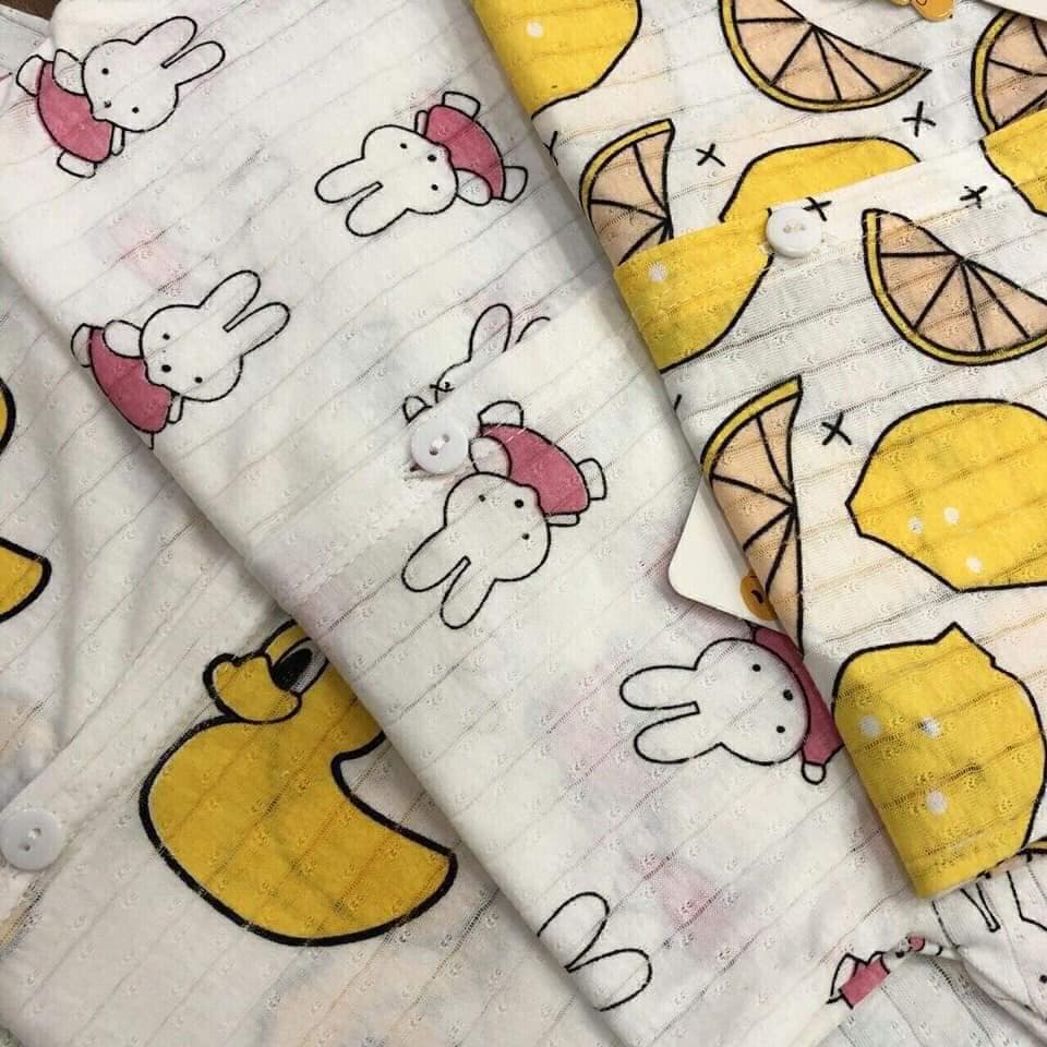 Thanh lý 5 bộ cotton giấy siêu mát giá 75k, đủ size cho bé từ 0kg đến 15kg