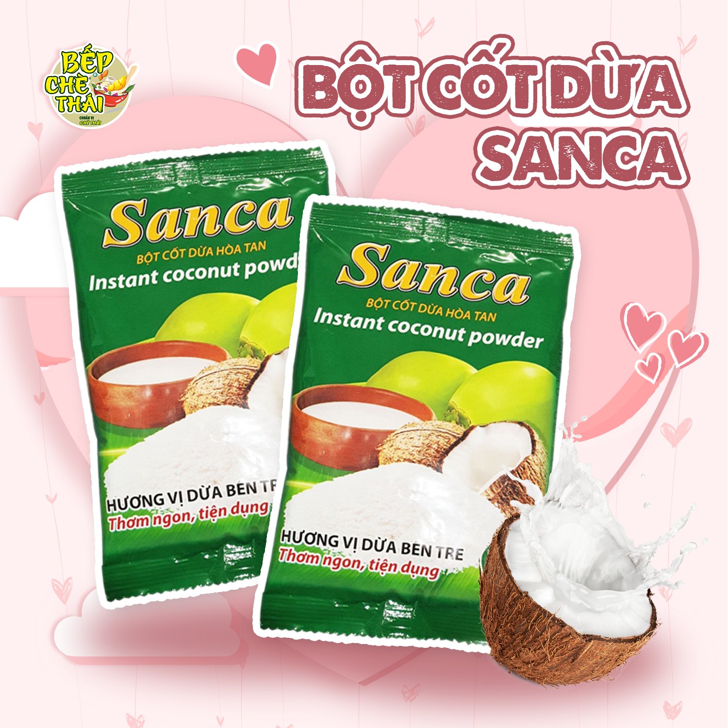 Bột cốt dừa hoà tan 50g - bếp chè thái
