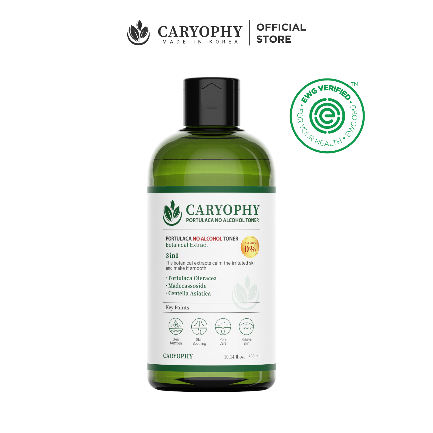 Toner Caryophy nước hoa hồng không cồn cân bằng độ ẩm ngừa mụn 300ML