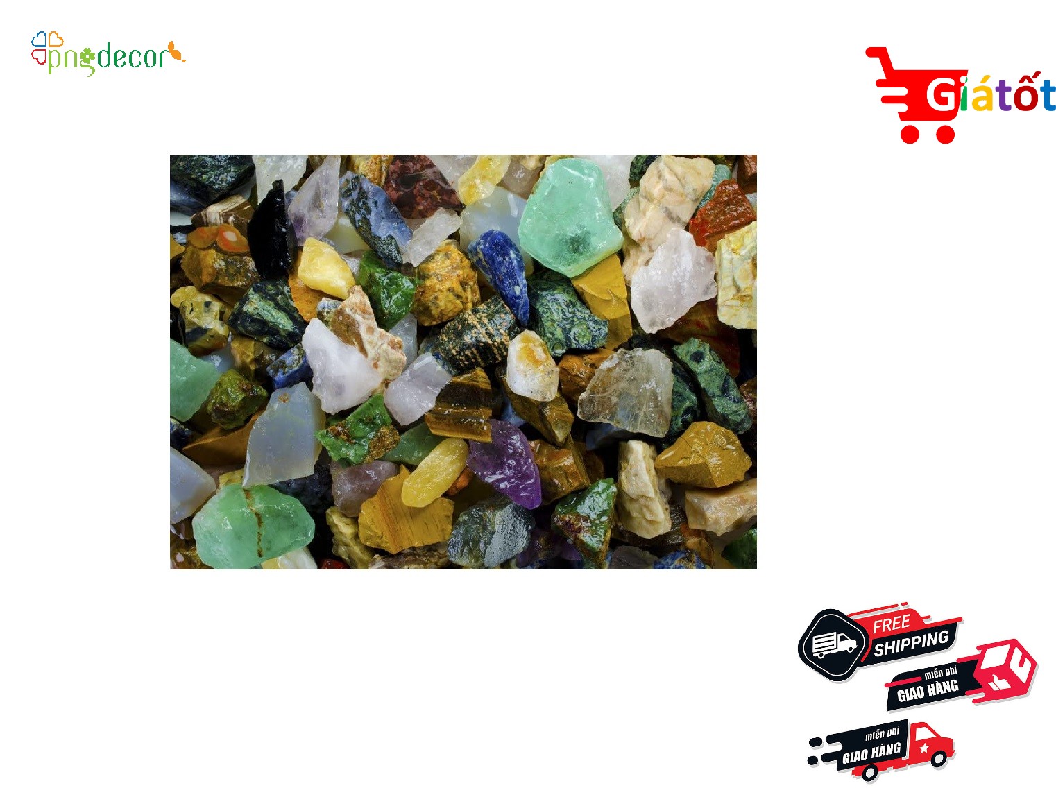 FREESHIP- Đá thô nhiều màu sắc Stone Mixed Quartz Crystals :Rose Quartz, Amethyst, Tiger's Eye, Quartz, Sodalite, Red Jasper; Jade; Agate; Citrine;  Smo; ky Quartz; Green Aventurine;