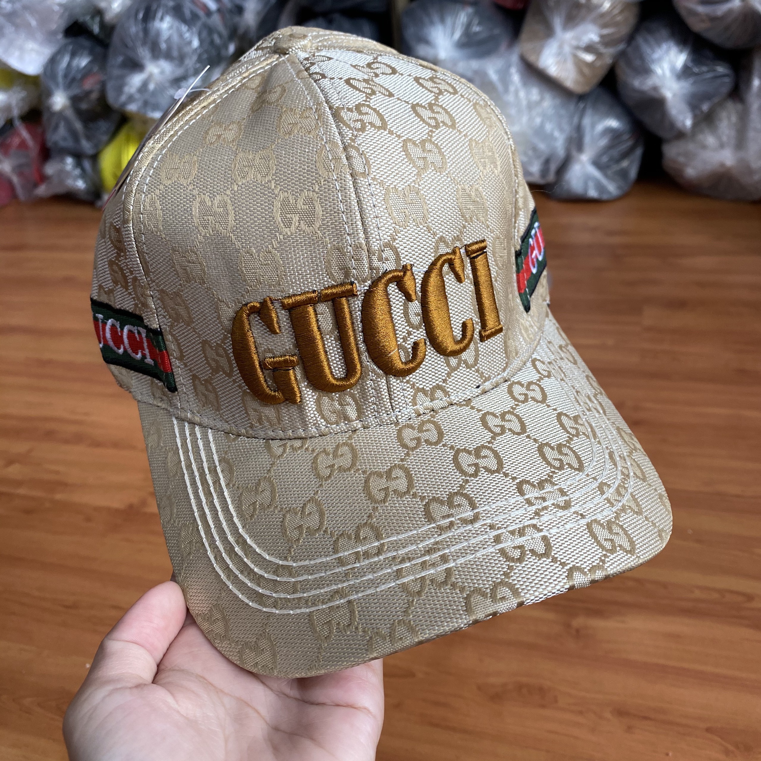 Nón kết thêu gc cao cấp - mũ lưỡi trai da phối lưới - nón lưỡi trai da phối lưới