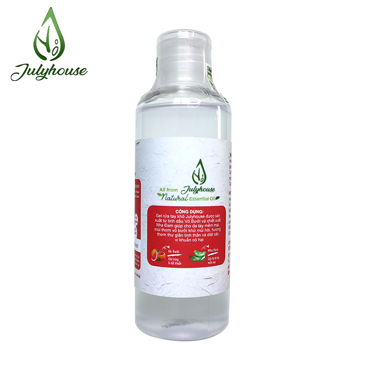 Gel Nước rửa tay khô tinh dầu Cho Mẹ và Bé - Chiết xuất Tinh Dầu Vỏ Bưởi và Nha Đam - Dung tích 100ml - JULYHOUSE