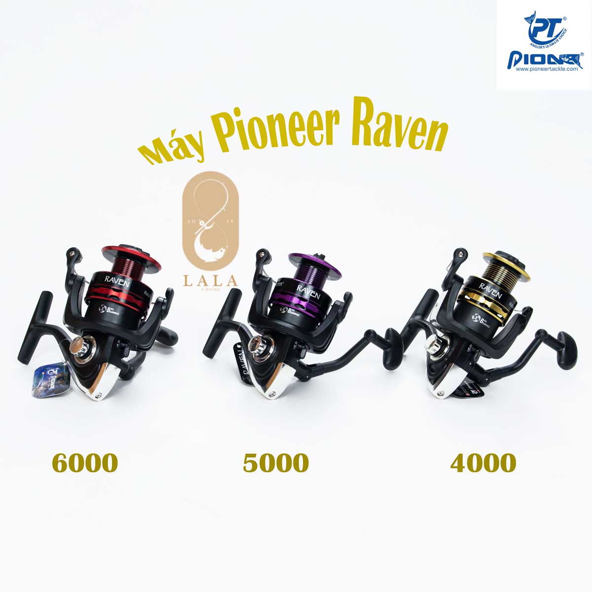 [HCM]Máy đứng câu cá Pioneer Raven RAV 4000/ 5000/ 6000