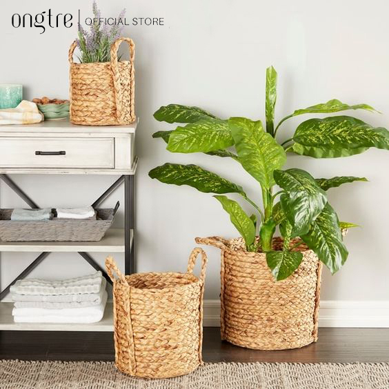 Giỏ lục bình tròn có tay cầm đủ size ongtre®