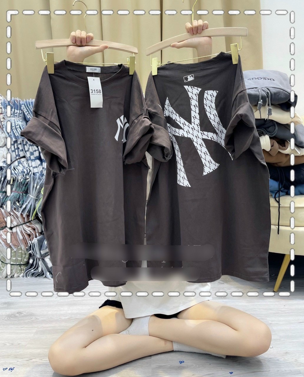 [HCM]áo thun form rộng giấu quần in chữ lưng ny siêu đẹp m002111