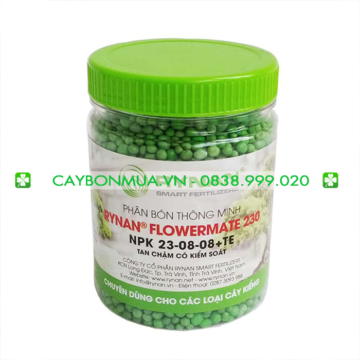 Phân bón thông minh RYNAN, phân bón kiểng lá, phân tan chậm xanh