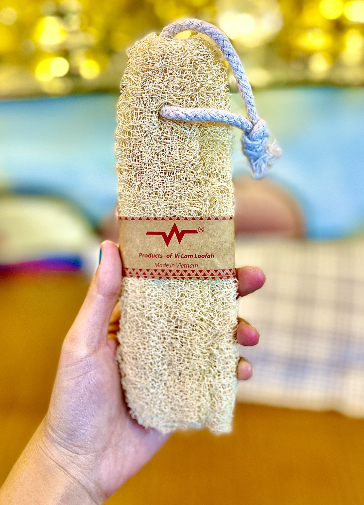 [HCM]BÔNG TẮM XƠ MƯỚP TỰ NHIÊN VI LÂM Tẩy tế bào chết - massage & tăng tuần hoàn máu (NATURAL LOOFAR BATH SPONGE)
