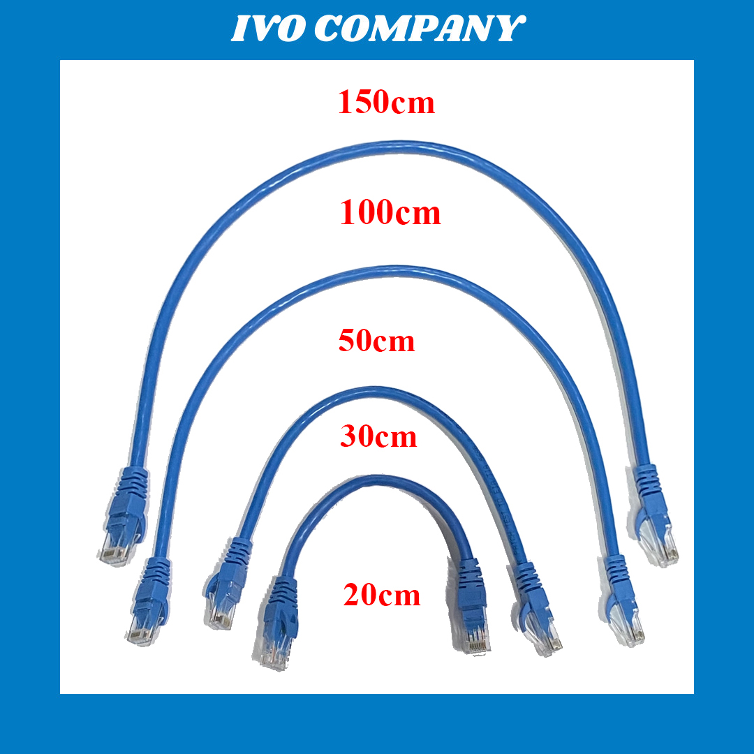  Dây Cáp Mạng LAN CAT6 Path Cord 2 Đầu Đúc 20cm 30cm 50cm 100cm 150cm 