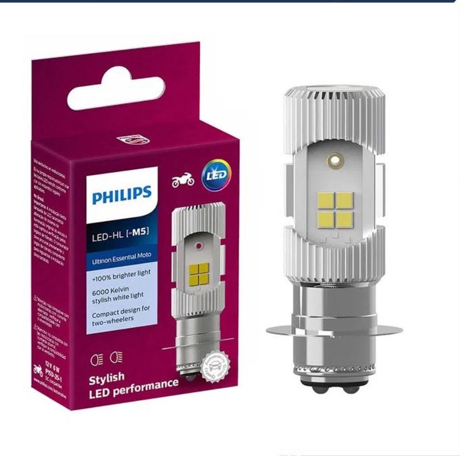 Đèn pha Led xe máy Philips Moto M5 Ultinon Essential