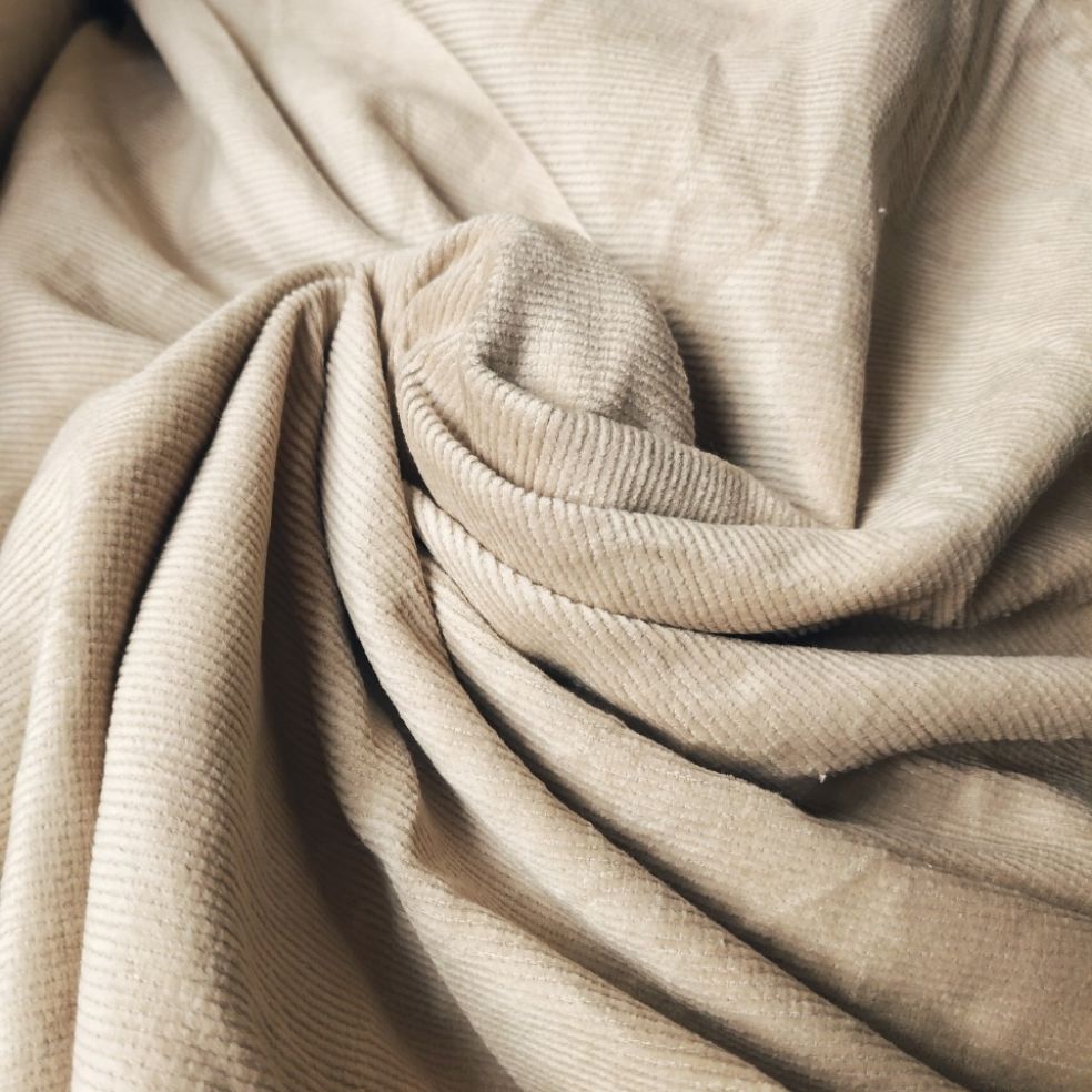 Vải Nhung tăm nhỏ màu be