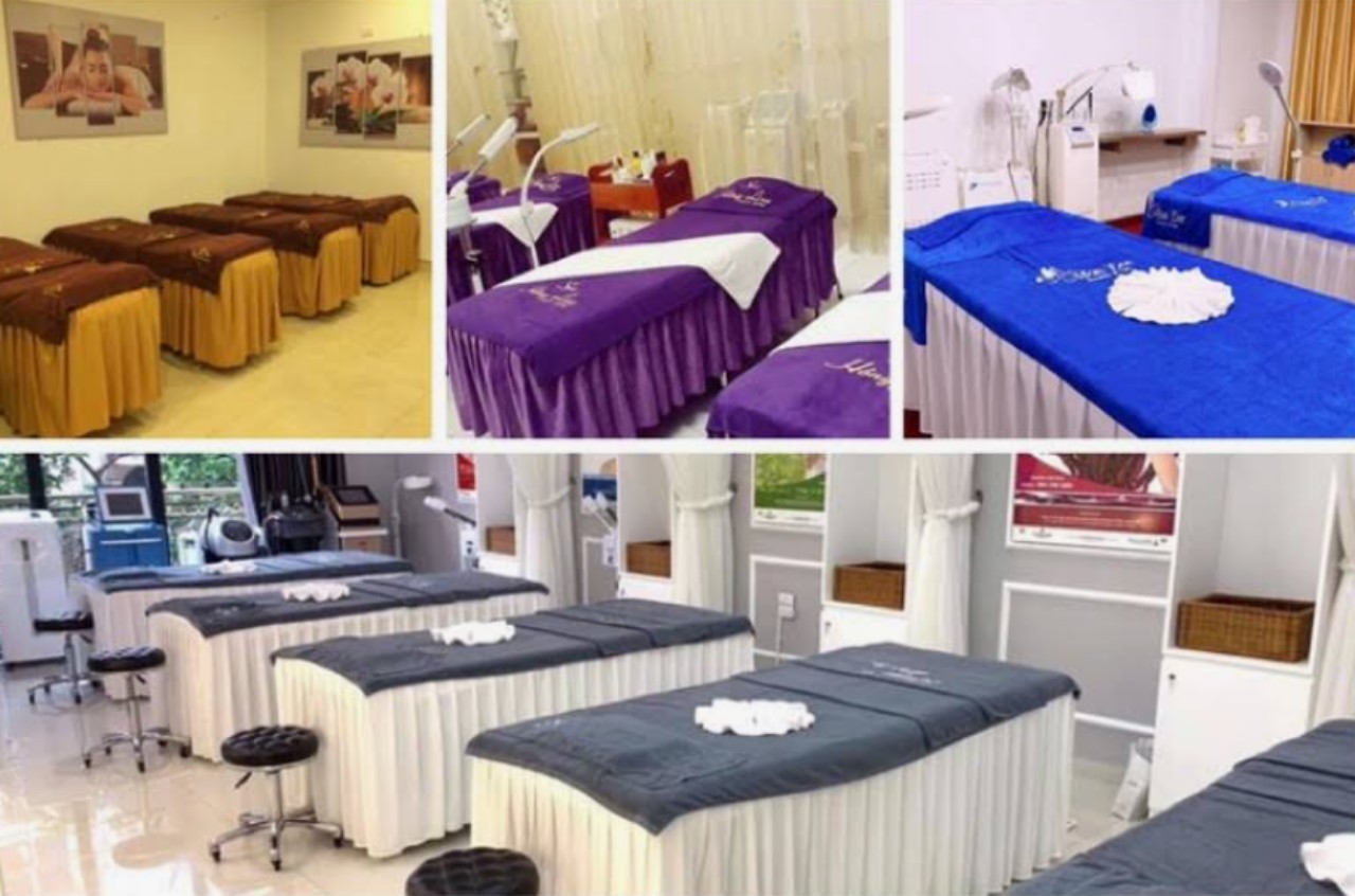 Khăn trải giường spa massage cao cấp Ghi Xám sang trọng 90x190