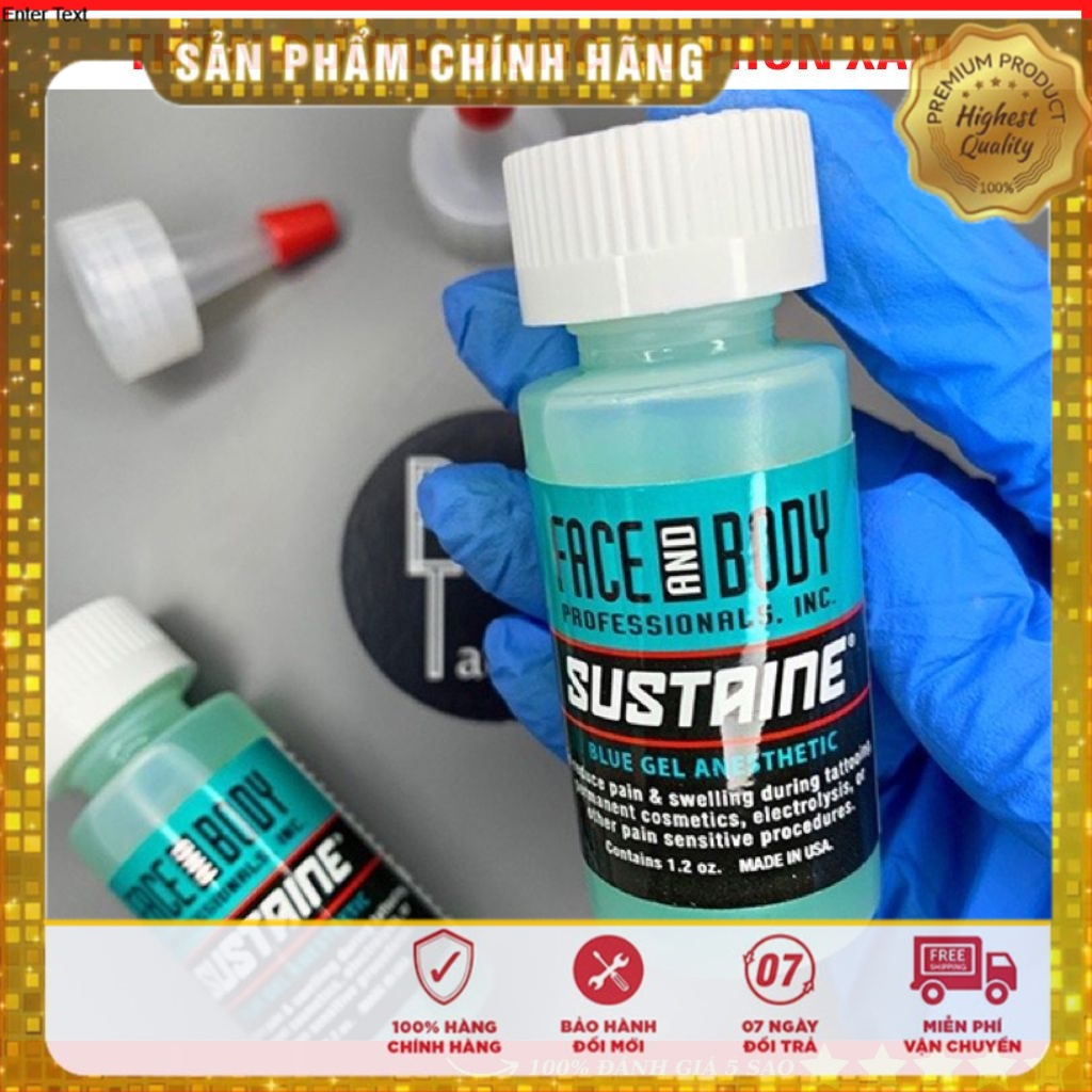 Tê xanh sustaine mỹ chính hãng chuyên dùng trong phun xăm - dcpx