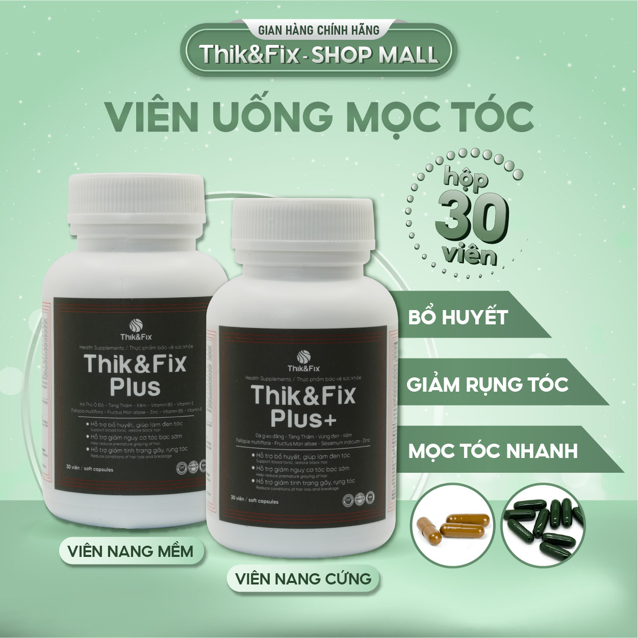 Viên uống mọc tóc thảo dược tkik&fix