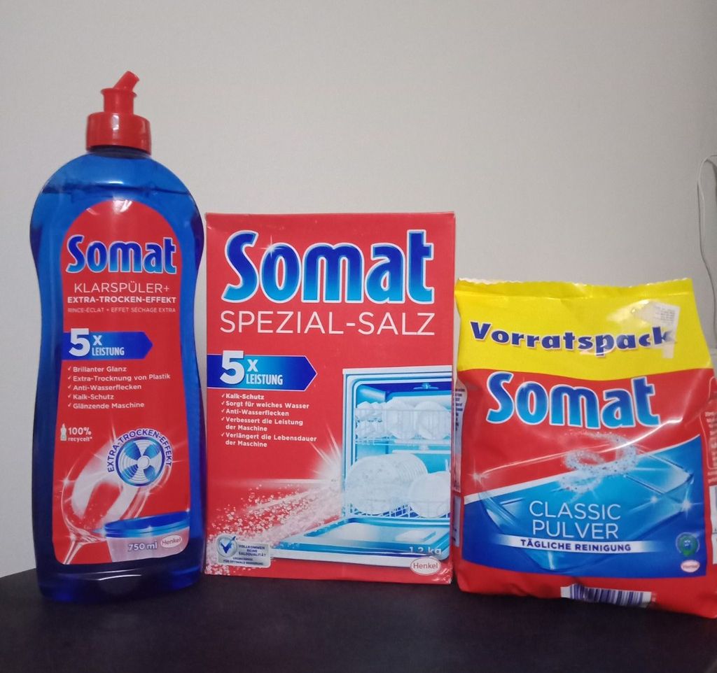 combo muối rửa bát somat + Bột somat+ nước làm bóng Somat 750ml