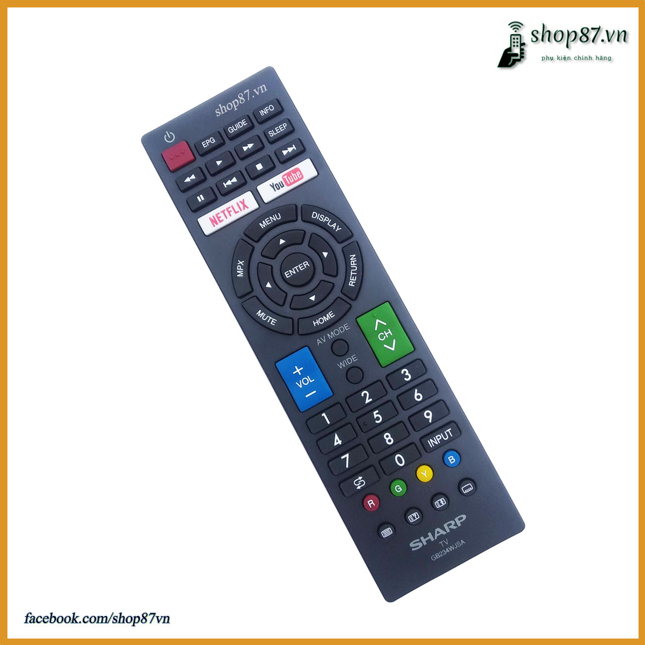 Remote điều khiển tv Sharp chính hãng