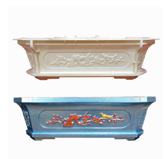 khuôn đúc chậu chữ nhật vát góc 100 (1m) có lòng trong chất liệu ABS