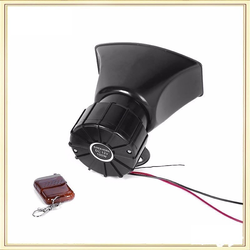 Còi báo động 6 âm thanh 12v dùng remote dc-1706