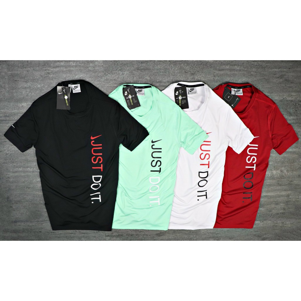 (big size) - Áo thun lạnh thể thao nam bigsize tay ngắn không cổ just do it <140kg