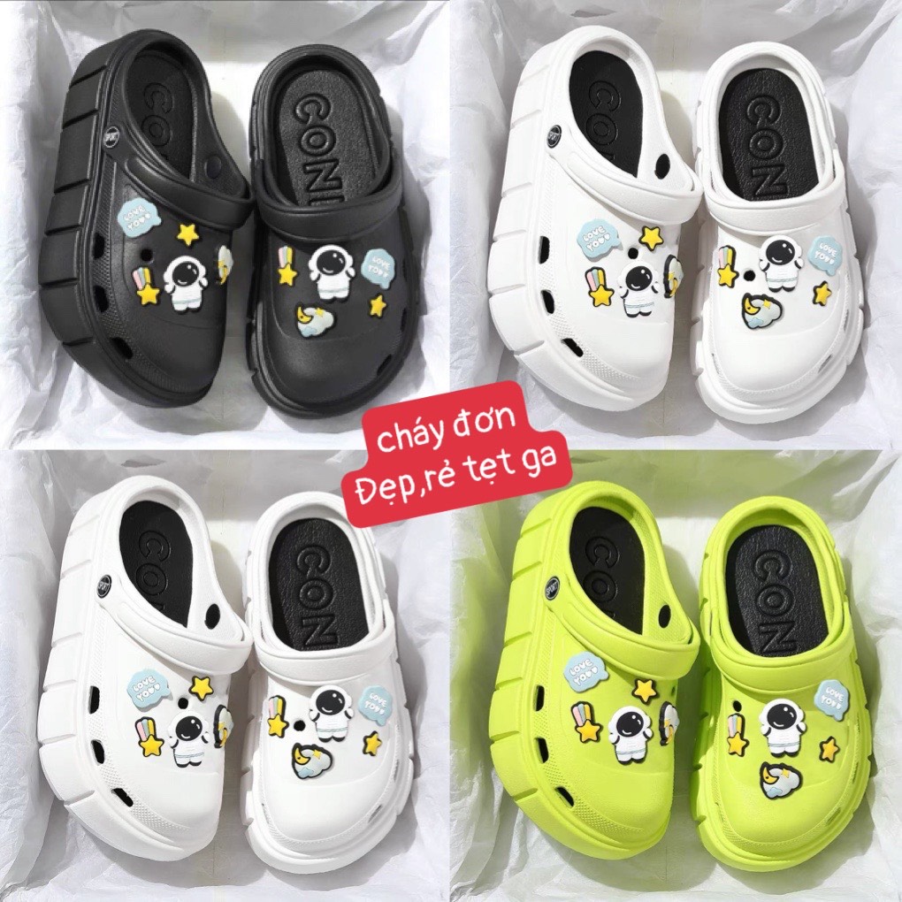 Sục Cros độn đế 5cm hình sao hỏa phi hành gia
