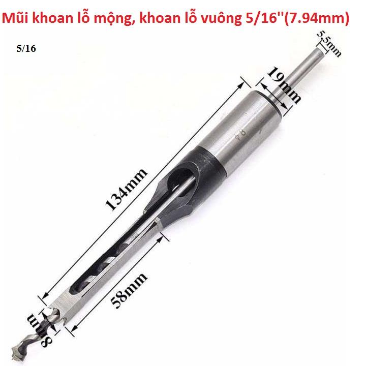 Mũi khoan gỗ đục mộng vuông