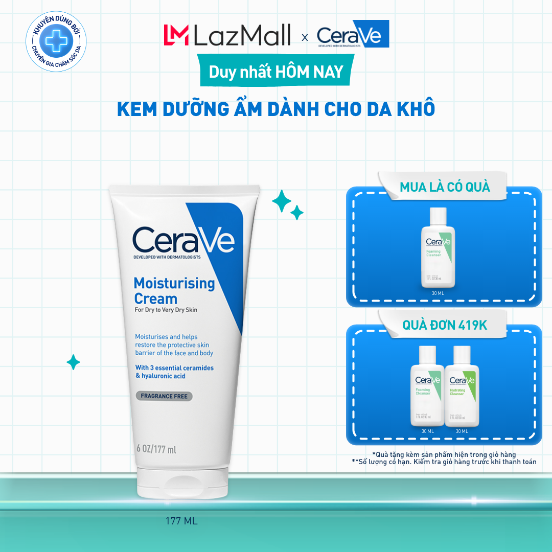 Kem dưỡng ẩm dành cho da khô moisturising Cream 177ml