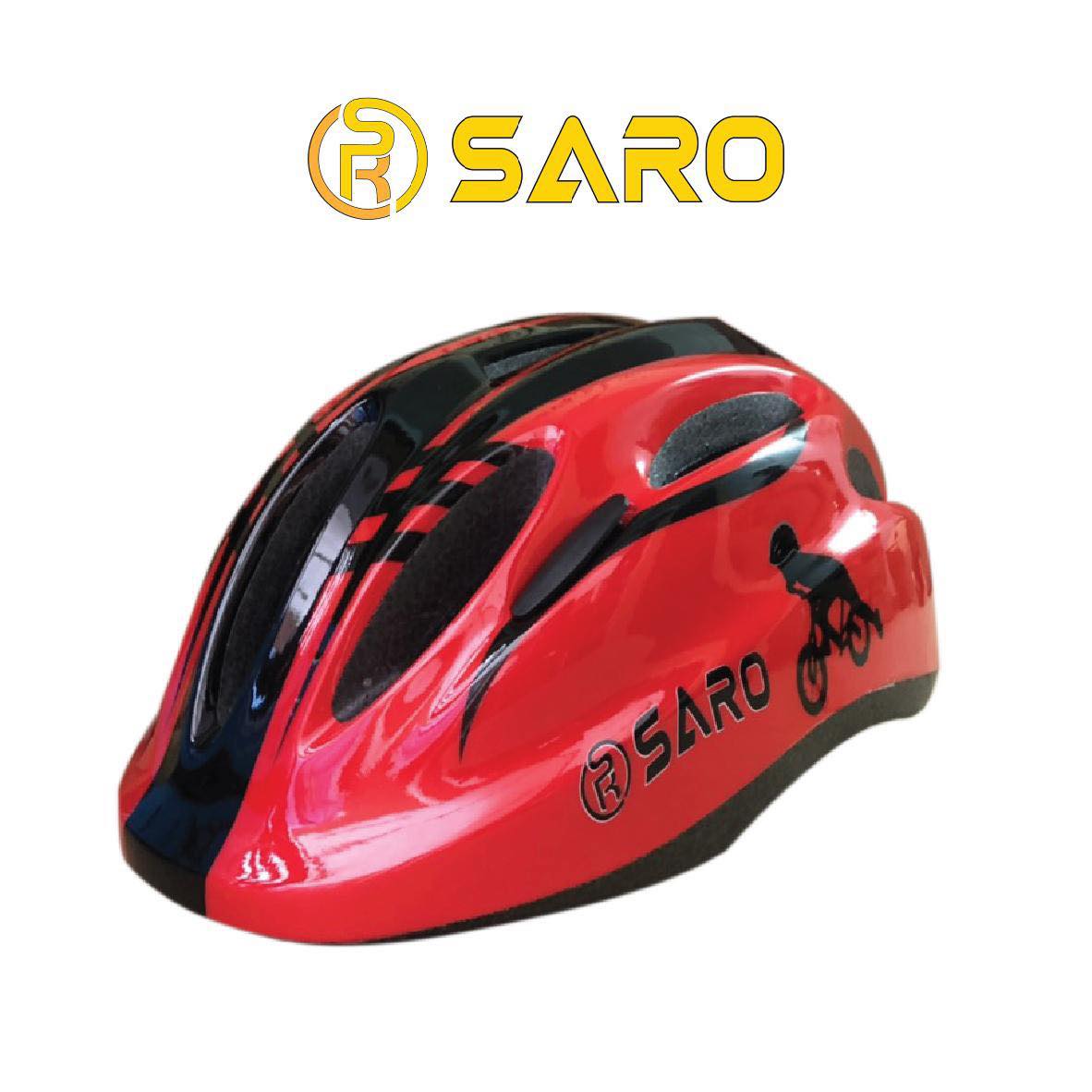 Mũ bảo hiểm trẻ em Saro Màu Đỏ