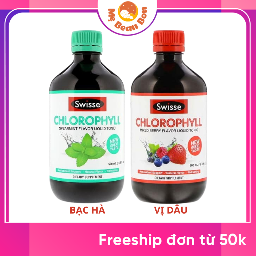 Nước diệp lục Swisse Chlorophyll của Úc 500ml hương vị thơm ngon dễ uống tốt cho sức khoẻ