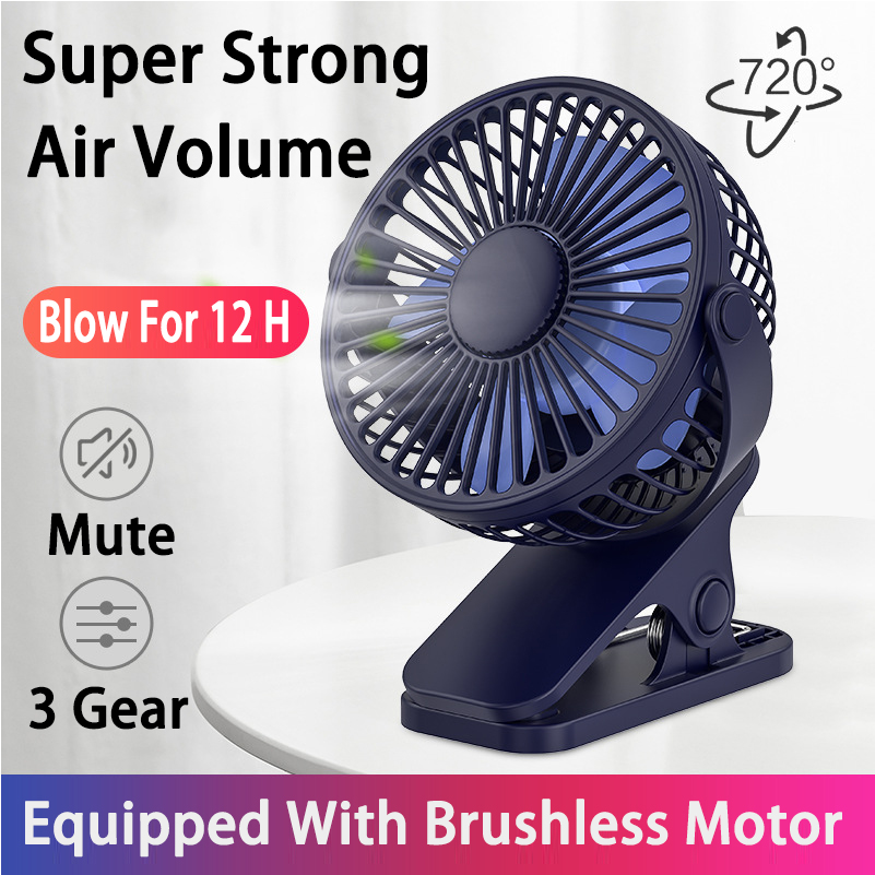 Có Thể Sạc Lại Quạt Di Động USB Mini Gió Điện Cầm Tay Clip Fan Chất Lượng Cao Văn Phòng Sinh Viên Fan Nhỏ Làm Mát Thông Gió