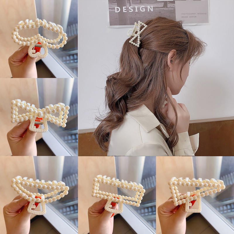 Kẹp tóc Hàn Quốc gắn hột ngọc trai nữ tính, thanh lịch