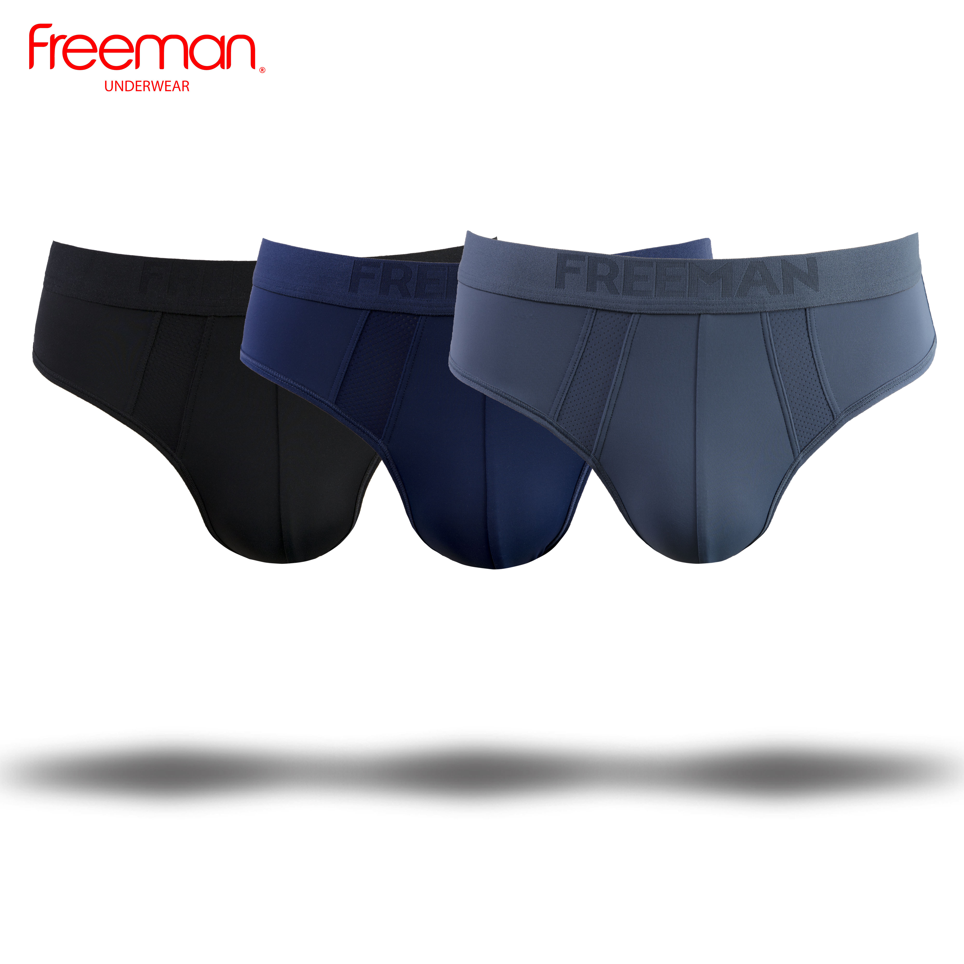 Quần lót nam thông hơi, thoáng khí phối thun lạnh cao cấp Freeman 6058