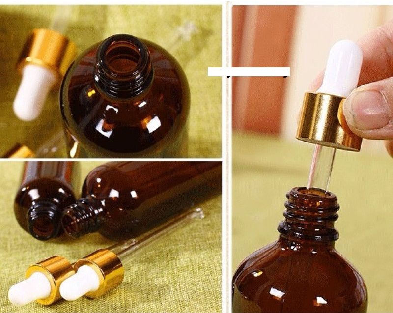[ HOÀN TIỀN 15% ] Combo 10 Chai thủy tinh nâu đầu bóp vàng không quai (100ml)