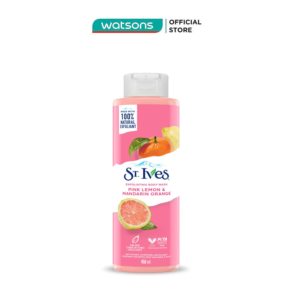  Sữa Tắm Tẩy Tế Bào Da ST.Ives Exfoliating Body Wash Pink Lemon & Madarin Orange Cam Chanh 450ml 