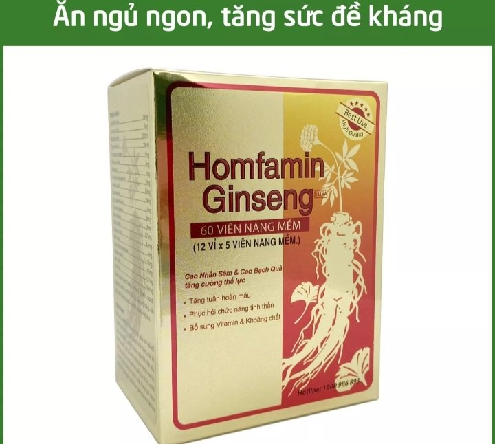 Homfamin ginseng nhâm sâm - tăng cường thể lực homfamin ginseng