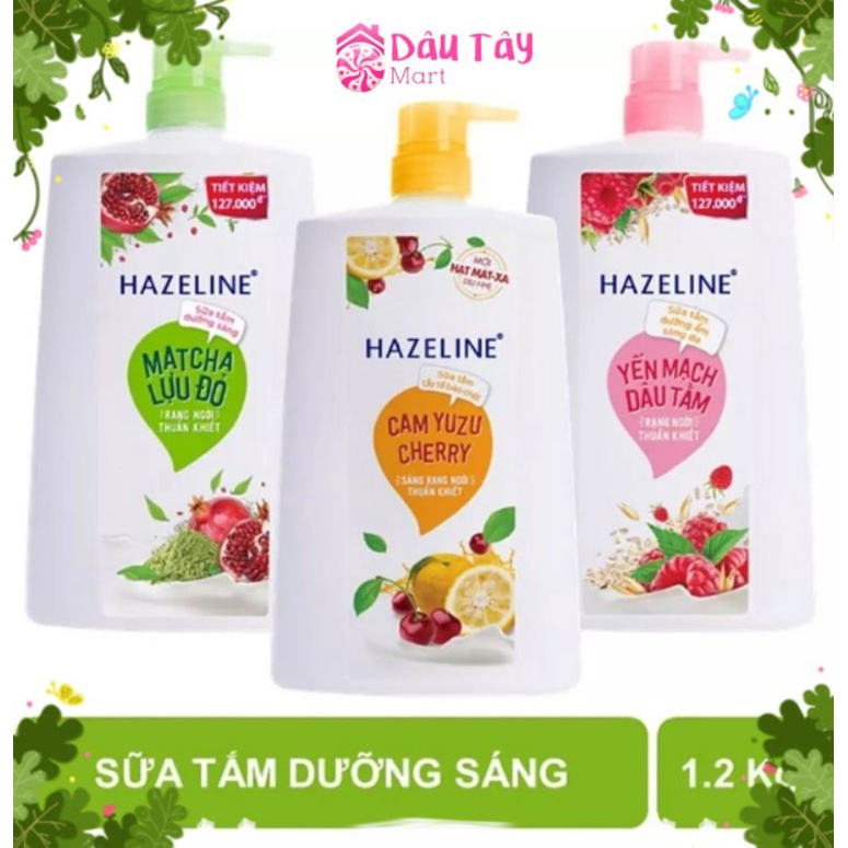 Sữa tắm hazeline 1kg trắng sáng mịn da