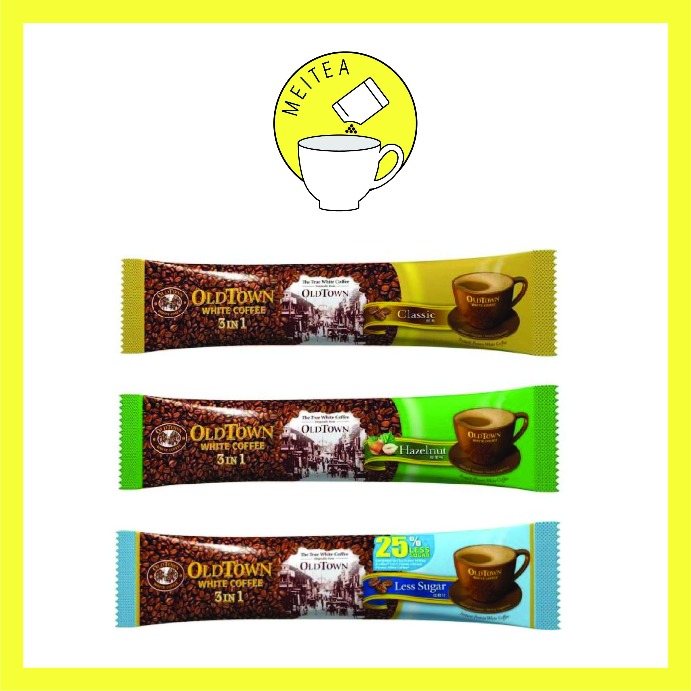 Combo 3 gói cà phê Oldtown Coffee Malaysia - 38g x 3 gói