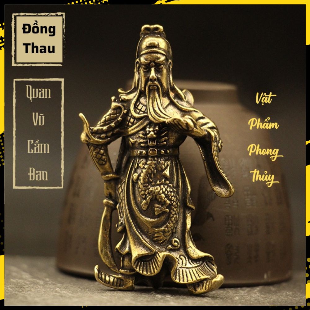 Tượng nhỏ bằng đồng hình quan công vũ