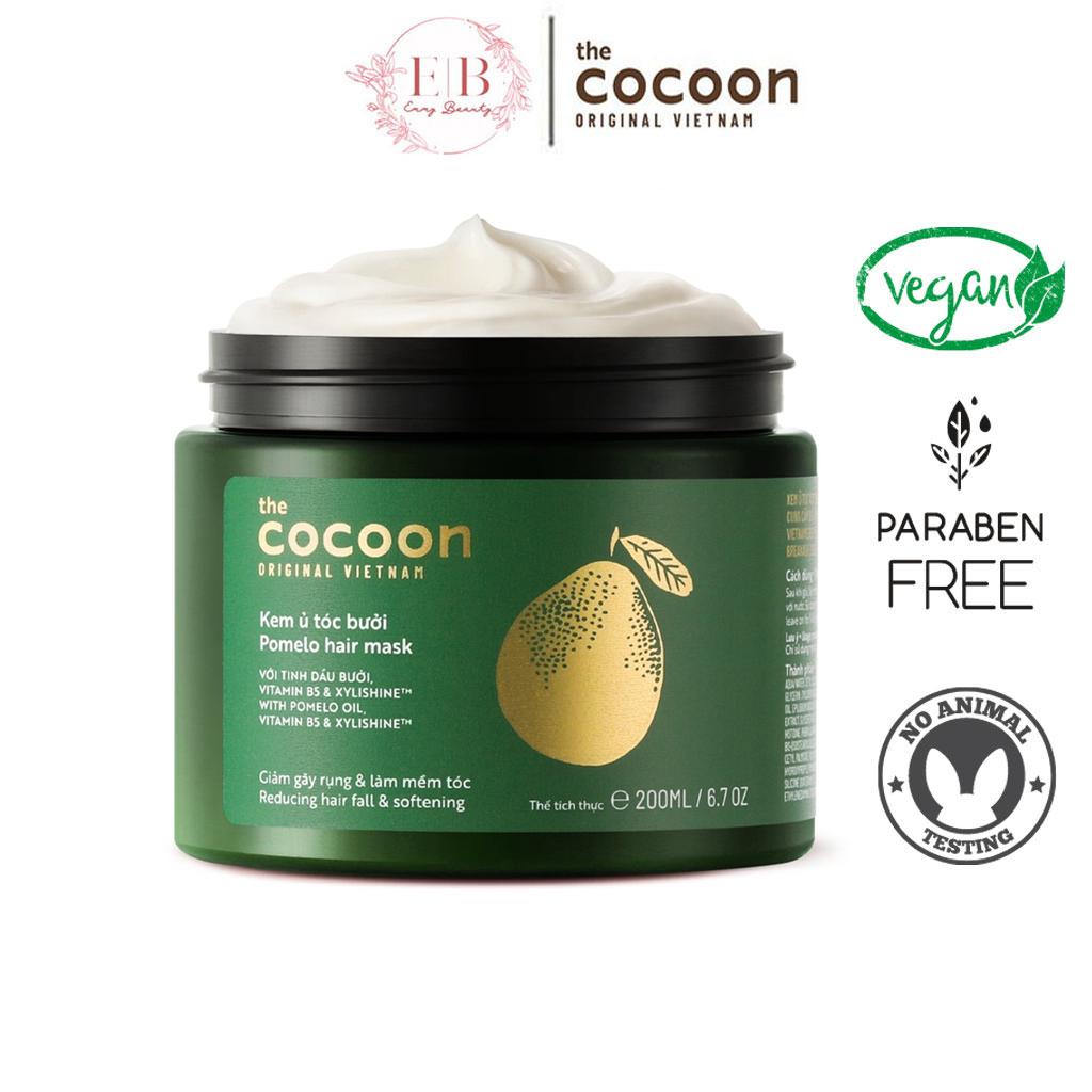 Kem ủ tóc bưởi Cocoon giảm gãy rụng và làm mềm tóc 200ml