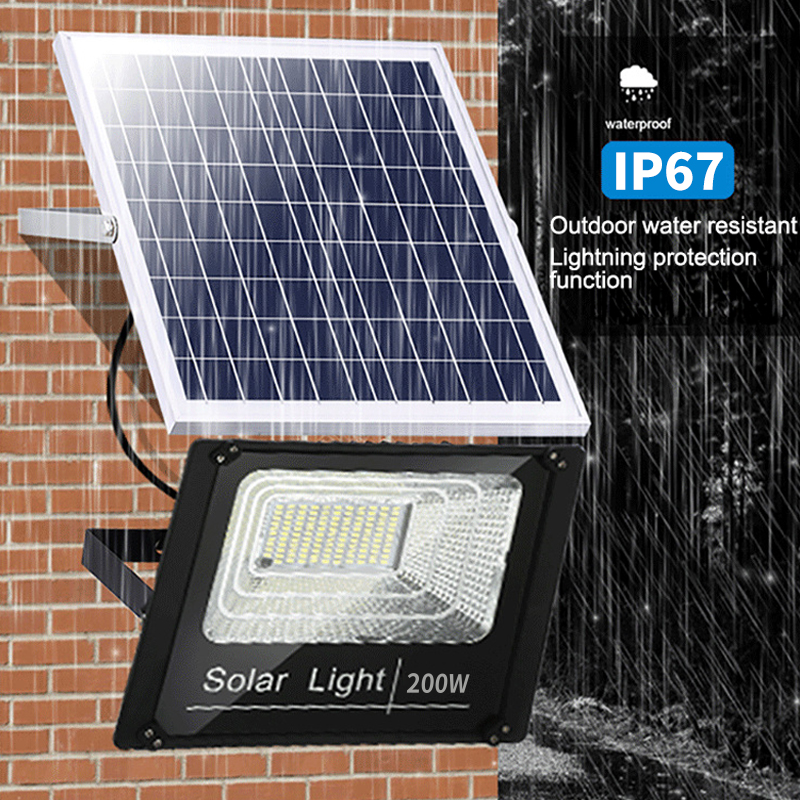 ĐÈN NĂNG LƯỢNG MẶT TRỜI 200W SOLAR LIGHT - ĐIỀU KHIỂN TỪ XA - PIN SẠC TRỌN ĐÒI CẢM BIẾN ÁNH SÁNG