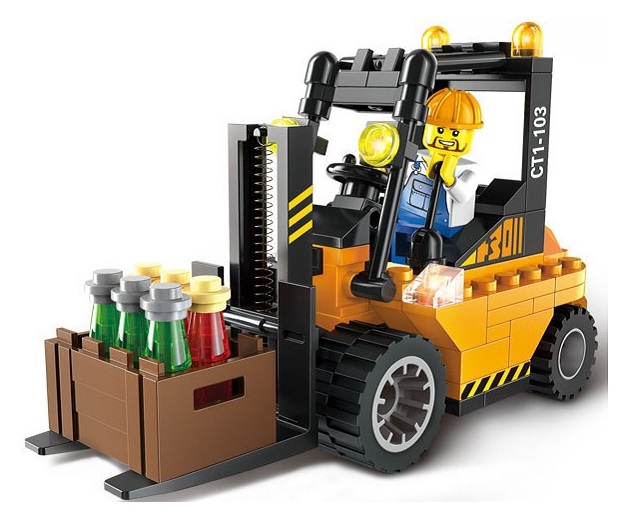 Xe nâng - xếp hình enlighten 1103 - bộ đồ chơi xếp hình lego qman