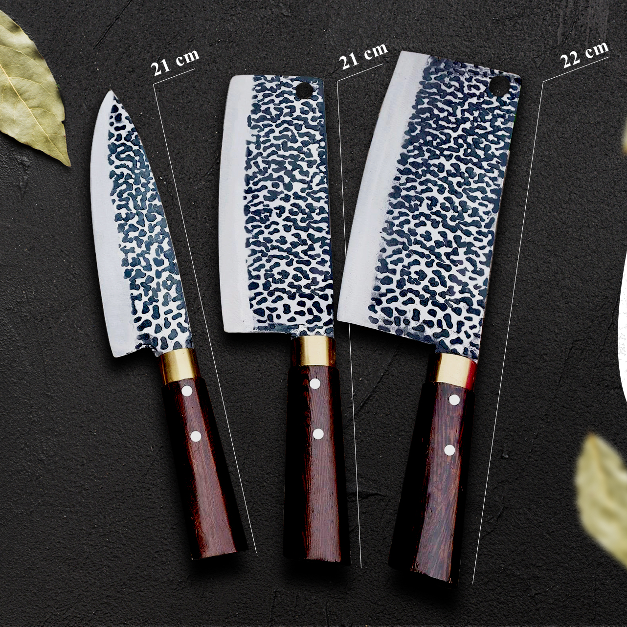 Bộ 3 dao thép nhíp 100%