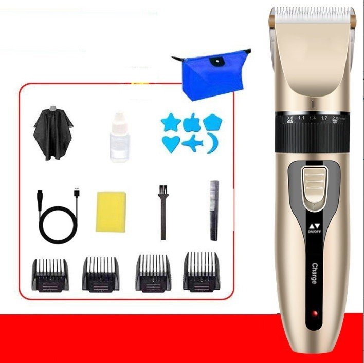 Tông đơ cắt tóc full bộ 5 mức độ tặng kèm 1 lược 2 kéo cắt và 1 áo choàng, 4 kích cỡ cắt chất liệu cách điện tốt bảo hành 12 tháng, tông đơ cắt tóc loại tốt, tong do cat toc, tong do cat toc chuyen nghiep