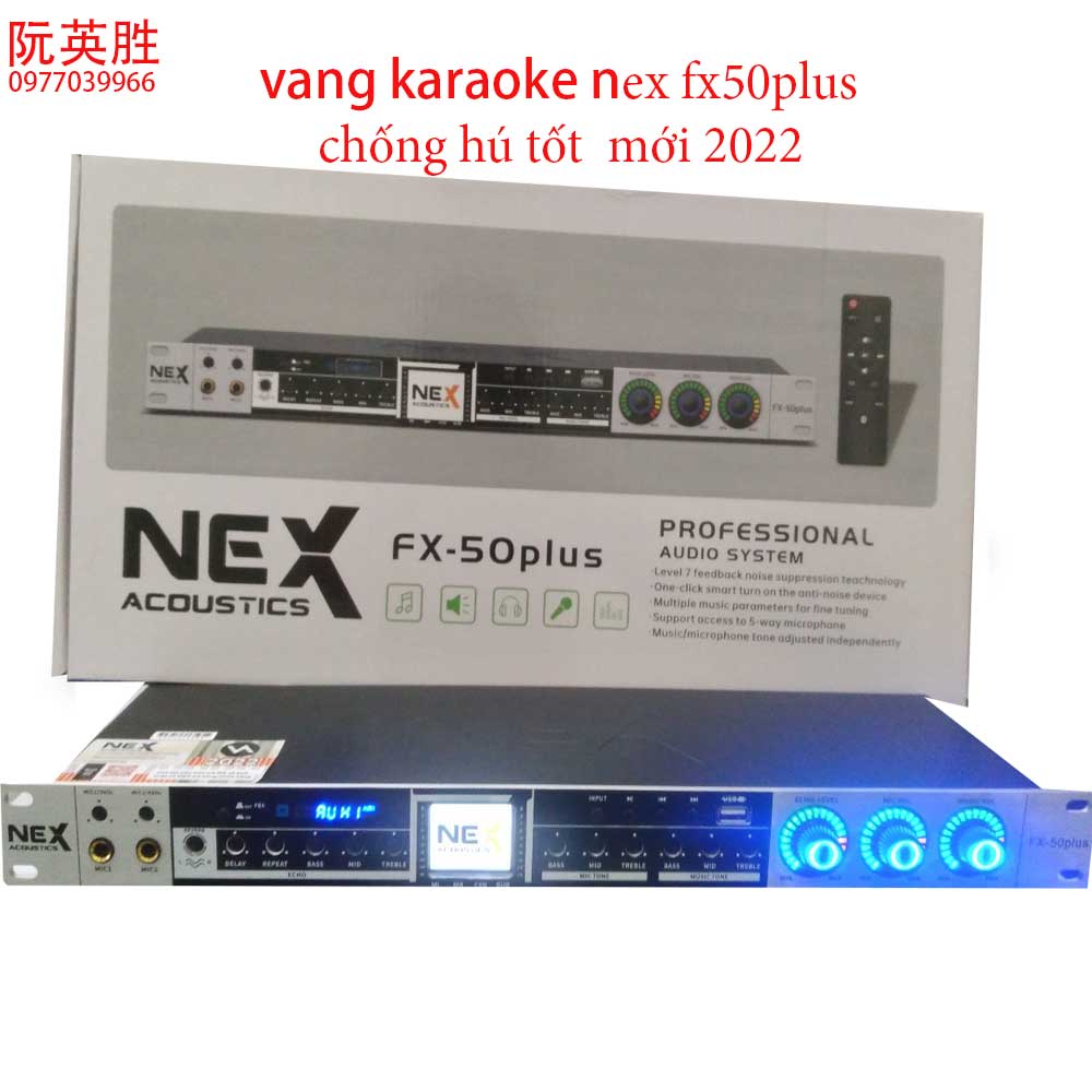 [KÈM MICRO ĐÔI ] Vang cơ karaoke Nex FX50 chống hú kép, Bluetooth, cổng quang, USB, nhạc hay, lời ngọt, hàng chuẩn loại 1 main xin 100% CÓ reverb hát hay như vang số