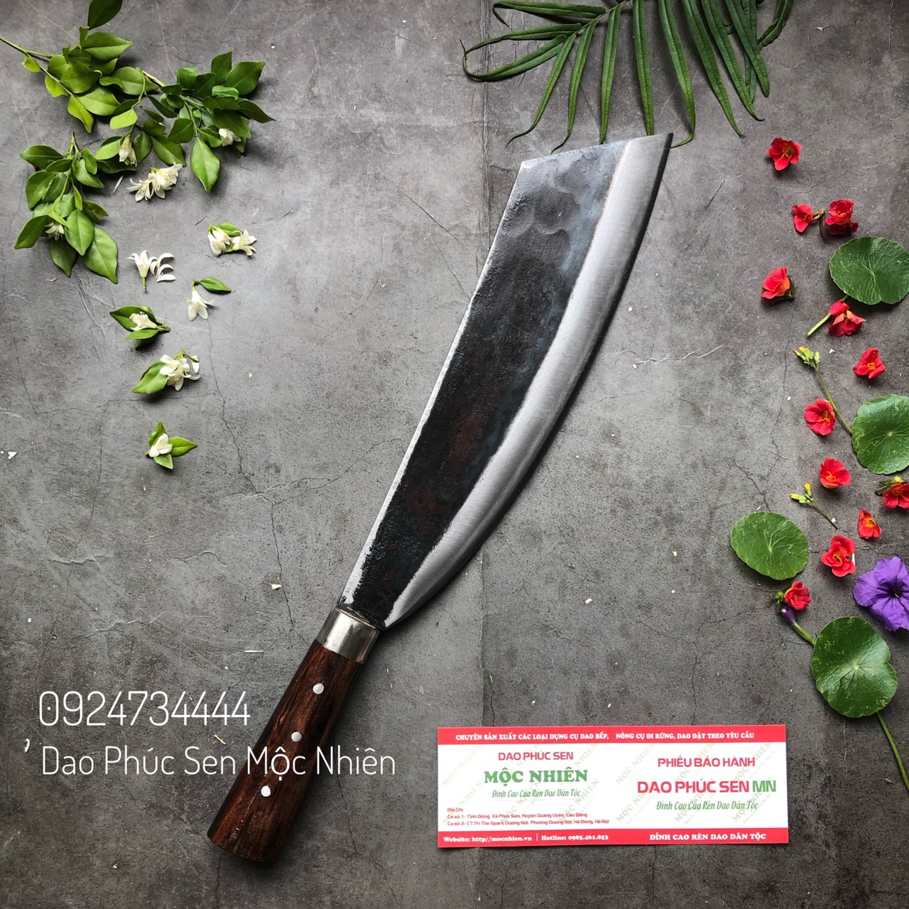 {Cao cấp} Dao H'mông nặng 1kg dày 5li chặt củi, phát quang sân vườn, chặt xương, sườn cứng xịn không mẻ