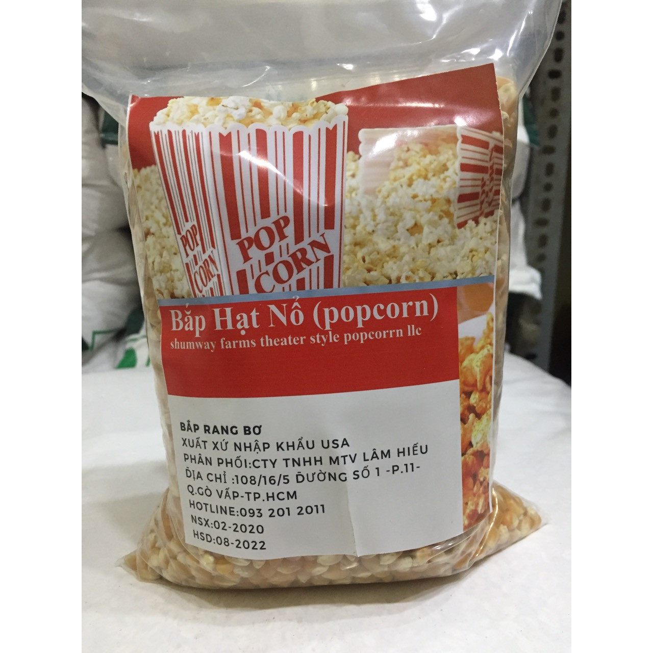 Bắp hạt nổ popcorn 1kg