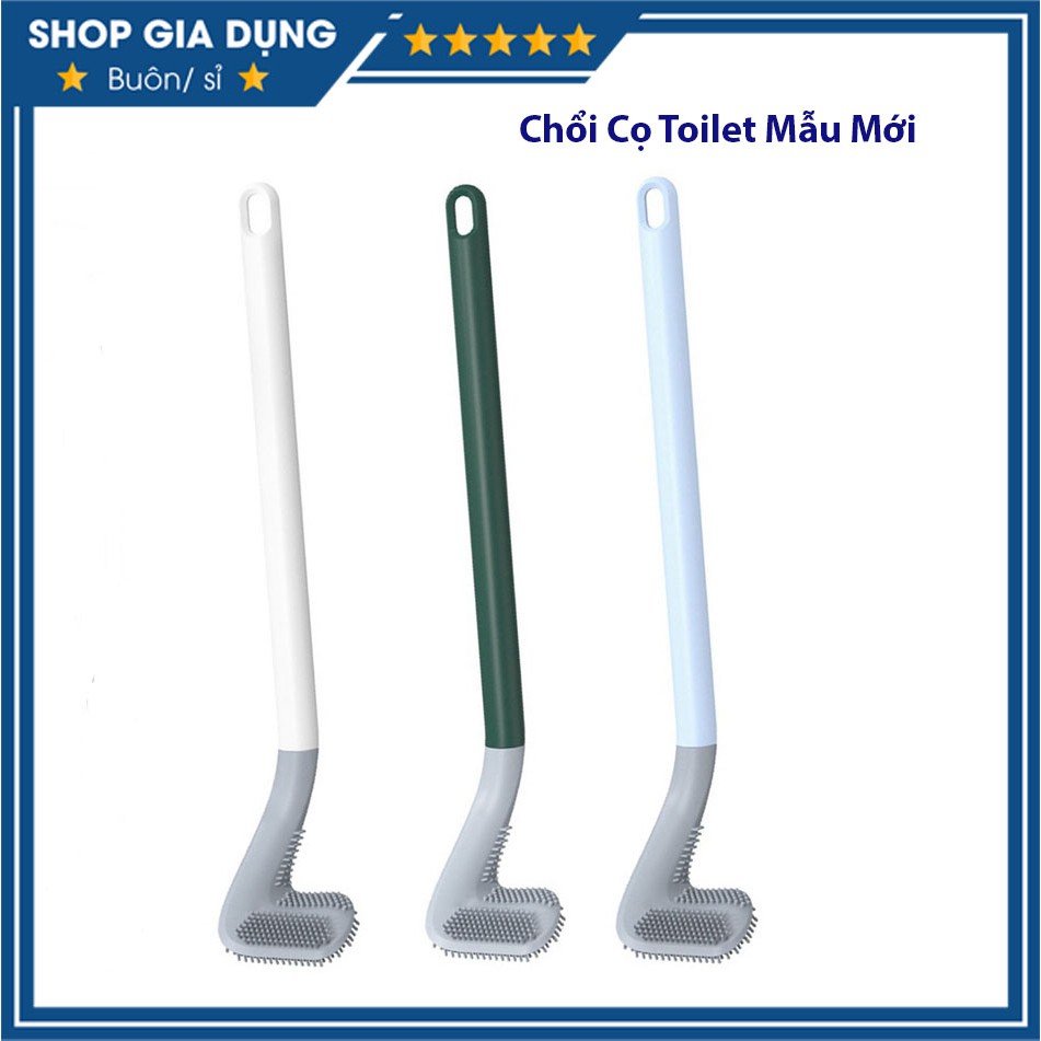Bộ 3 chổi cọ nhà vệ sinh, cây cọ toilet bồn cầu bằng silicon, chổi cọ toilet